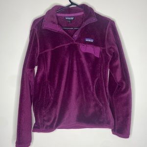 Patagonia Women’s magenta polartec re tool snap t pullover fleece size medium